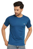Lookmark Men'S Stylish Polyester T-Shirt(Mt16-Blue-Xxl)