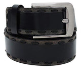 Walletsnbags Novapull Weaved Leather Belt (B 44_Black_42)