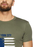 Adro Men'S Usa American Flag Printed Cotton T-Shirts (Rnr-M-Nww-Ol_Olive_M)