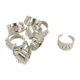 ATORSE 3x10 Piece Adjustable 3 Loops Blank Rings Base for Jewelry Making White K