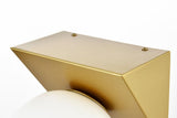 Living District Jillian 1-Light Iron & Glass Bath Sconce In Black/Frosted White