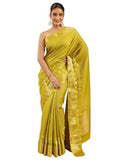 Libas Womens Woven Design Silk Blend Saree With Blouse Piece