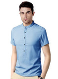 Eyebogler Mens Regular Fit Half Sleeve Cotton T-Shirt,Sky MelangeApparel,L