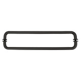 Top Hardware Stainless Steel 24'' (Center to Center) Round Back to Back Shower Door Double Towel Bar Handle, Double-Sided, Matt