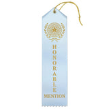 RibbonsNow Honorable Mention Award Ribbons 25 Light Blue Ribbons with Card & String