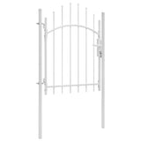 vidaXL Arched Garden Gate, Secure Entryway, PowderCoated Steel Construction, Corrosion Resistant, Lockable System, 39.4x68.9,