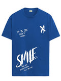 Adro Mens Smile Printed Cotton T-Shirt_Rn24-L2-Smile-Rb-2Xl Royal Blue