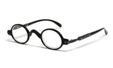 Calabria R314/R501S Vintage Retro Metal Reading Glasses +1.25 Black Men Women Designer Professor Round Single Power Readers