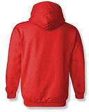 Adro Men'S Cotton Neck Hooded Sweatshirt (H21-M-Pc-Rd_Red_L)