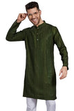 Divisive Men'S Thread Embroidered Cotton Blend Only Slim Fit Kurta (Dkrt776_M_Olive)