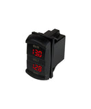 Sea Dog Dual Volt Meter Rock Switch 10V-48Vdc