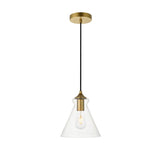 Living District Destry 1 Light Chrome Pendant With Clear Glass