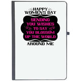 Udnag Ruled Notebook Diary Womens Day | Happy WomenS Day Sending You Wishes To Say You Blossom Up The World Around Me, [A5 80