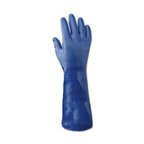 Showa Best NSK24-9 SHOWA NSK24 Blue 14 Rough Finish Nitrile Gloves, Large, Black, 9 (Pack of 12)