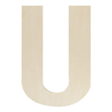 Wooden Letters 12 Inch, Big Wooden Letter U Shapes Cutouts Blank Unfinished Large Wood Alphabet Letters for DIY Crafts Wall Deco