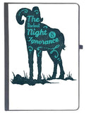 Udnag A5 80Gsm Ignorance The Darkest Night Is Ignorance Ruled Notebook Diary, Black, 80Pages
