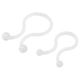 Uxcell Nylon Reusable Twist Tie Cable Clips White 10Mm X 30Pcs, 14Mm X 20Pcs