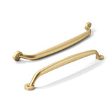 CABDM 10 Pack 8 inch Hole Center Brushed Gold Cabinet Pulls - Heavy Duty Solid Drawer Matte Gold Hardware Handles Kitchen Vanity