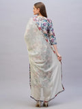 Anni Designer Women'S Rayon Blend Printed Straight Kurta With Pant & Dupatta (Habibi Grey-Nb_5Xl_Grey_Xxxxx-Large),Grey,5XL,Rayon Blend,Regular,