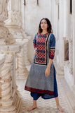 Anni Designer Women Vicose Rayon Regular Fit Printed Straight Kurta (Tharak Multi_L_Multicolor_Large),Multicolour,L,Vicose Rayon,Regular,