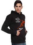 Adro Men'S Motivation Workout Printed Cotton Hoodies (H-M-Sto-Bl_Black_M)