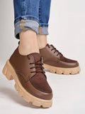 Shoetopia Women'S Wedge Heel Casual Shoes Brown,Brown,5,B0CSN8RPWM