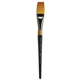 KINGART Premium Original Gold 91001 ONE Stroke Series Artist Brush, Golden Taklon Synthetic Hair, Short Handle, for Acrylic, Wa