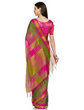 Dhruvi Trendz Womens Kanchipuram Cotton & Silk Saree With Blouse Piece (Dt-S1115&S1204_Multi & Rama Green)