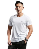 Eyebogler Mens Round Neck Half Sleeve Solid Dry Fit Tshirt Pack Of 1 White,WhiteApparel,L
