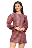 Leriya Fashion Party Dresses For Women Choker Multicolor Bodycon Mini Wrap Dress (Small, Red)