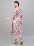 Anni Designer Women'S Cotton Blend Straight Printed Kurta With Pant (Dafiya Peach_L_Peach_Large),Peach,L,Cotton Blend,Straight,