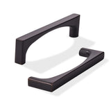 khtumeware 2 Pack Solid Handles 5-Inch(128mm) Oil Rubbed Bronze Cabinet Pulls,Heavy Duty Venetian Bronze Handles Cupboards, Draw