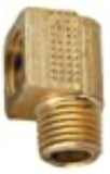 Attwood Brass 90-Degree Elbow Marine Tank Fitting, 1/4 x 1/4-Inch