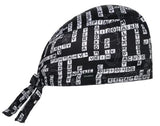 Associated Uniforms/Uwears Unisex Printed Anaesthesia Scrub Cap (Anaesthesia Black & White)