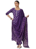 Libas Women'S Cotton Kurta Sets (400048O_Purple_M)