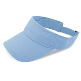 Kids 100 Percent Cotton Sport Visor Cap Quick Adjust Strap Closure Sun Protection Golf Tennis Hat Lightweight Breathable Summer