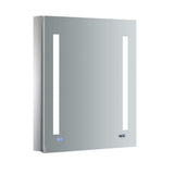 Fresca Tiempo 24 Wide X 30 Tall Wall Mount Bathroom Medicine Cabinet With Dimmable Led Lights, Right Hinge, 3 Shelves, Anti-