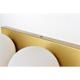 Living District Jaylin 4-Light Iron & Glass Bath Sconce In Brass/Frosted White