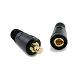 WeldingCity Dinse-Type Twist-Lock Insulated Connector Pair (Male/Female) for Welding Cable AWG #6-#3 (16-25mm)