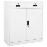 vidaXL Office Cabinet White 35.4x15.7x40.2 Steel