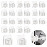 3-H 24-Pack Self Adhesive Broom Holder Wall Mount - Heavy Duty No Drill Broom Organizer for Garage Closet Kitchen, Plastic Stora