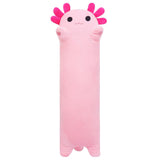 Sausudols 19.6Long Axolotl Plush Body Pillow - Cute Stuffed Animal, Soft Cuddly Plush Toy, Ideal Gift for Family, Friends &