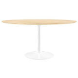 Modway Lippa Dining Table, 60, White Natural