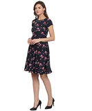 Lookmark Women'S A-Line Knee Length Dress(Sd104-Xl_Black)