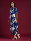 Gosriki Women'S Rayon Viscose Straight Printed Kurta With Pant (Sunoni Blue-Vks03-Gs_4Xl_Blue_Xxxx-Large),Blue,4,B0F38HTJBP