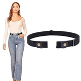 Shophousses Street No Buckle Comfortable Elastic Stretch Belt For Women Fits Waist Invisible Buckless Belt For Jeans Pants