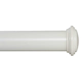 Ivilon Window Curtain Rod Decorative End Cap Design, 1 Inch Rod, 28 to 48 Inch. Ivory