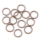 HDSupplies 200 Pieces - 12mm Jump Rings Antique Copper Tone - 16 Gauge (1.2mm Thickness)