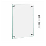 Wall Sign Holder Floating Green Edge Acrylic Wall Frame 8.5 x 11 with Silver Standoffs Poster Holder Art Gallery Signage Lobby D