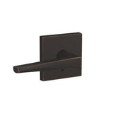 Schlage Custom FC172 ELR 716 COL Eller Non-Turning Lever with Collins Trim, Aged Bronze
